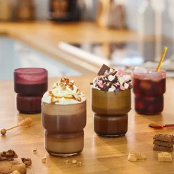 12 verres 27 cl en verre teinté Moka Delice