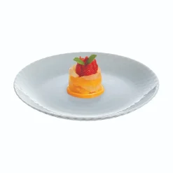 Assiette à dessert grise 19 cm Pampille