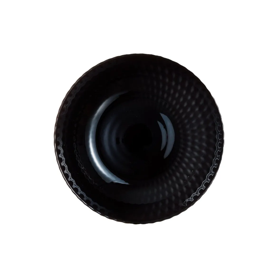 Assiette creuse noire 20 cm Pampille