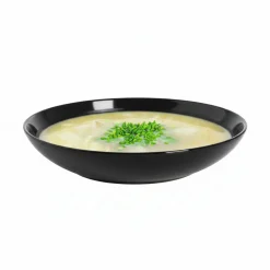 Assiette creuse noire 20 cm Apy