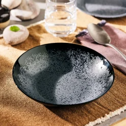 Assiette creuse noire 20 cm Slate