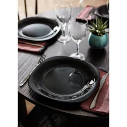 Assiette noire 27 cm Carine