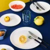 Assiette plate blanche 25 cm Bloom