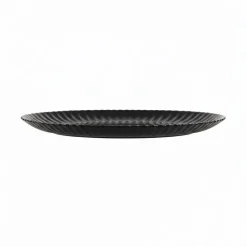 Assiette plate noire 25 cm Bloom