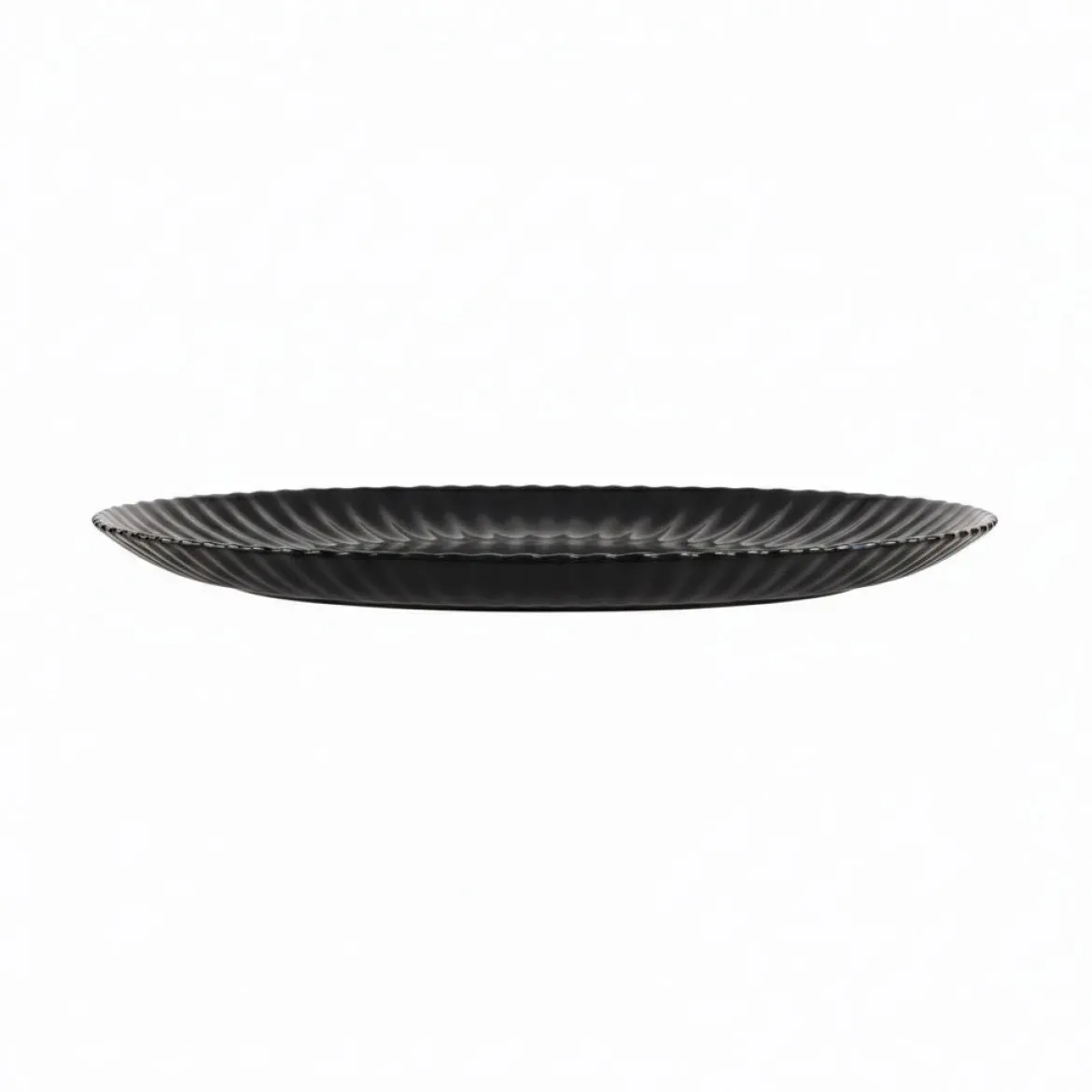 Assiette plate noire 25 cm Bloom