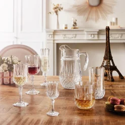 Ensemble 18 pièces, verres à pied et gobelets Longchamp