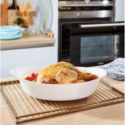 Plat de cuisson blanc 38,1 x 24 cm Smart Cuisine Carine