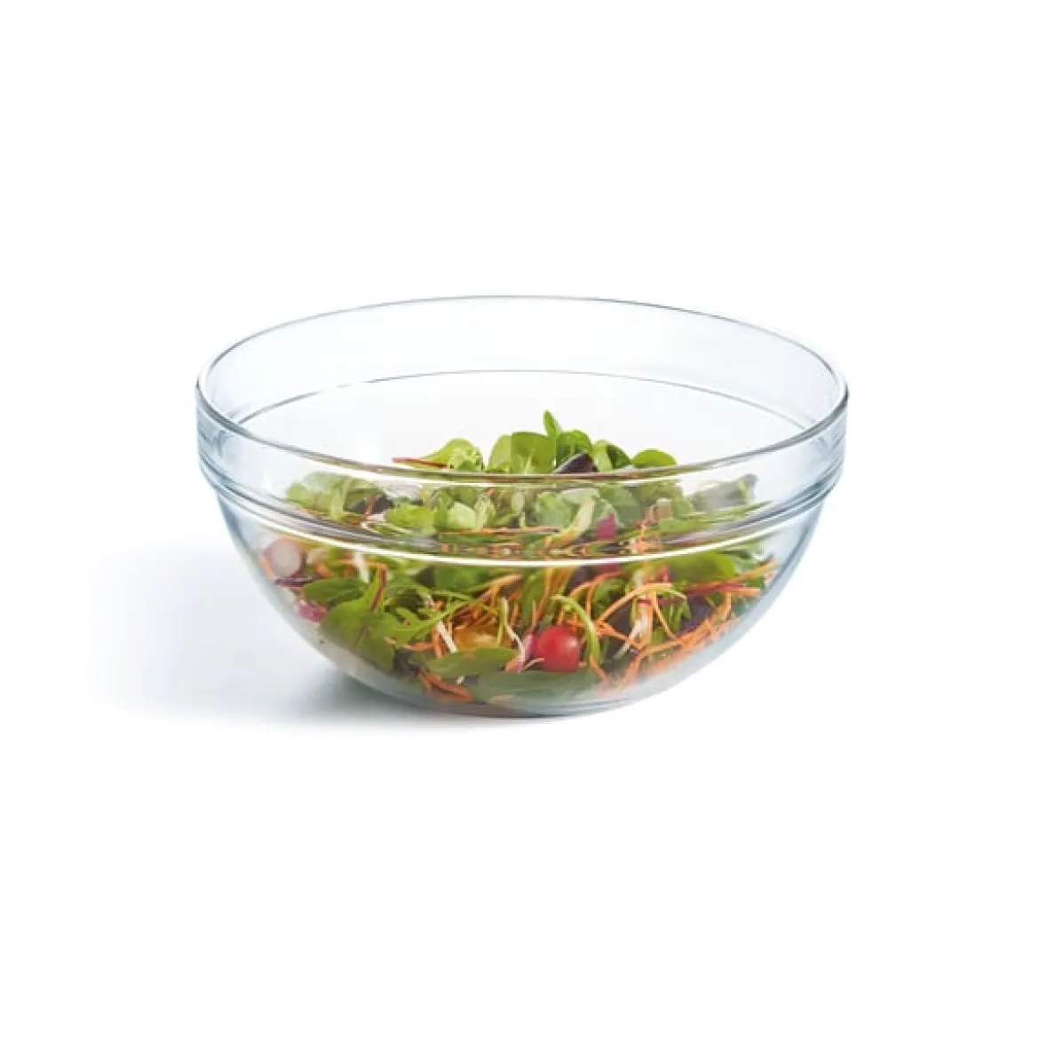 Saladier rond en verre 26 cm Empilable 430 cl